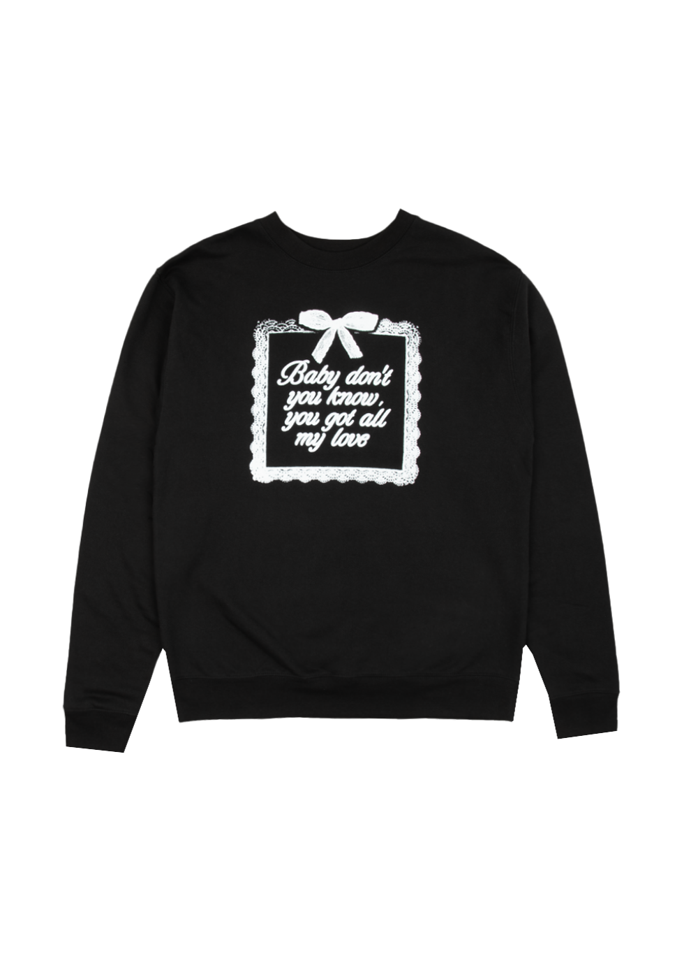 yours truly 10th anniversary all my love crewneck