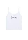 yours truly 10th anniversary cropped tank top