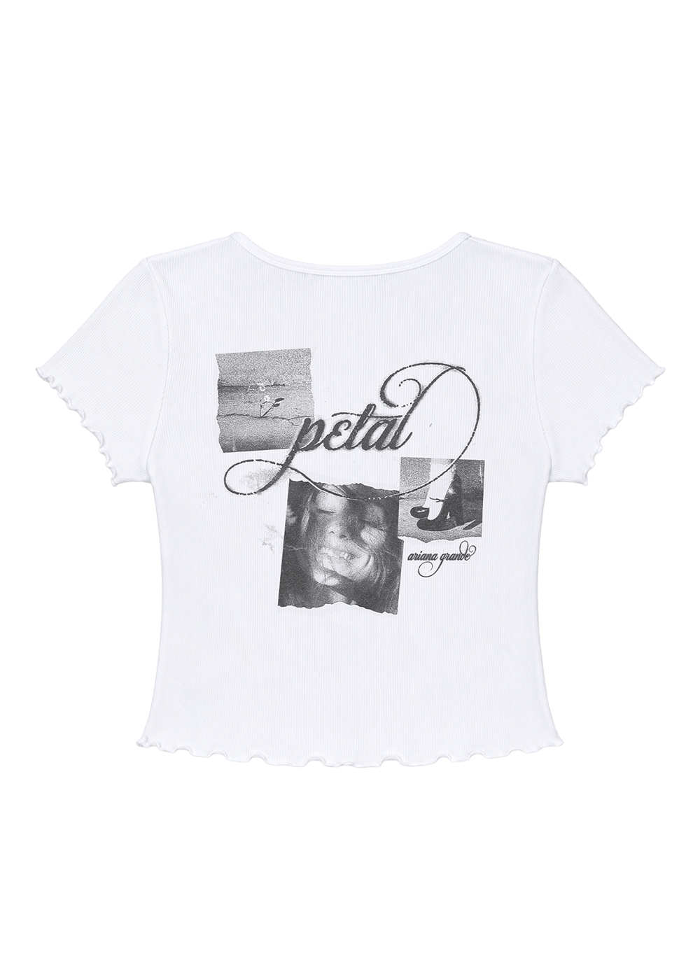 petal ripped photo baby tee
