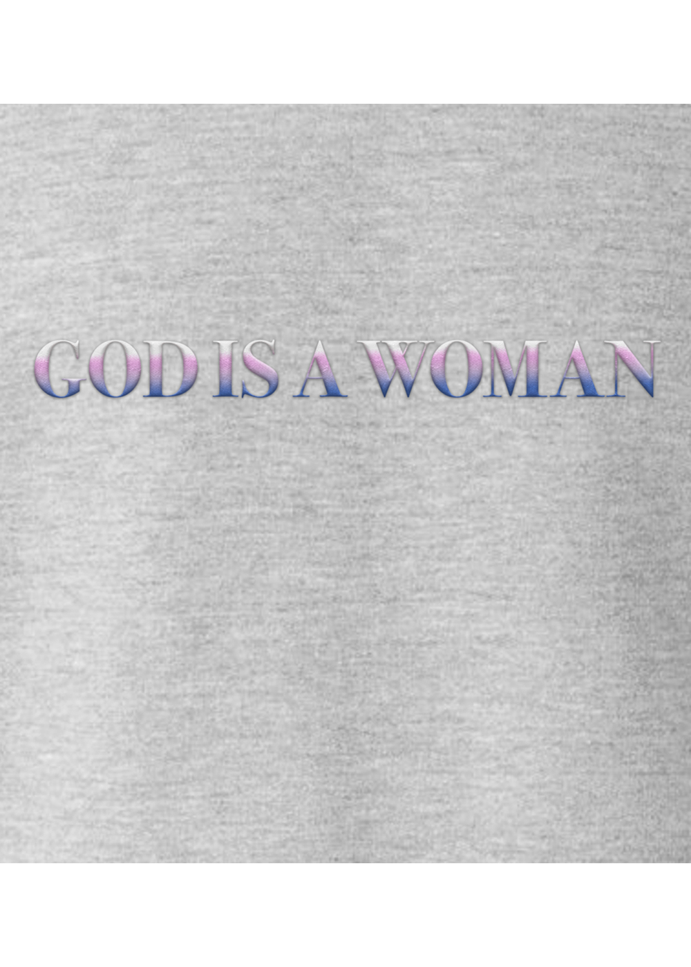 god is a woman puff print crewneck