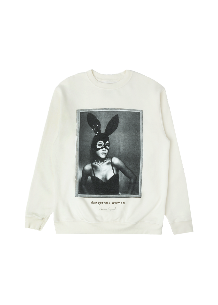 dangerous woman cream crewneck