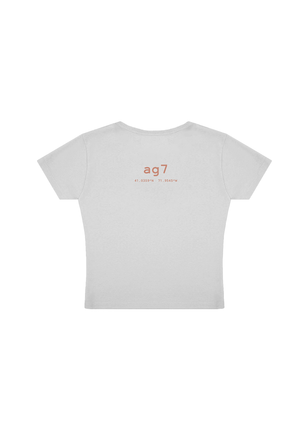 ag7 cropped white t-shirt