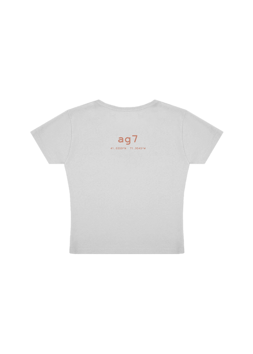 ag7 cropped white t-shirt