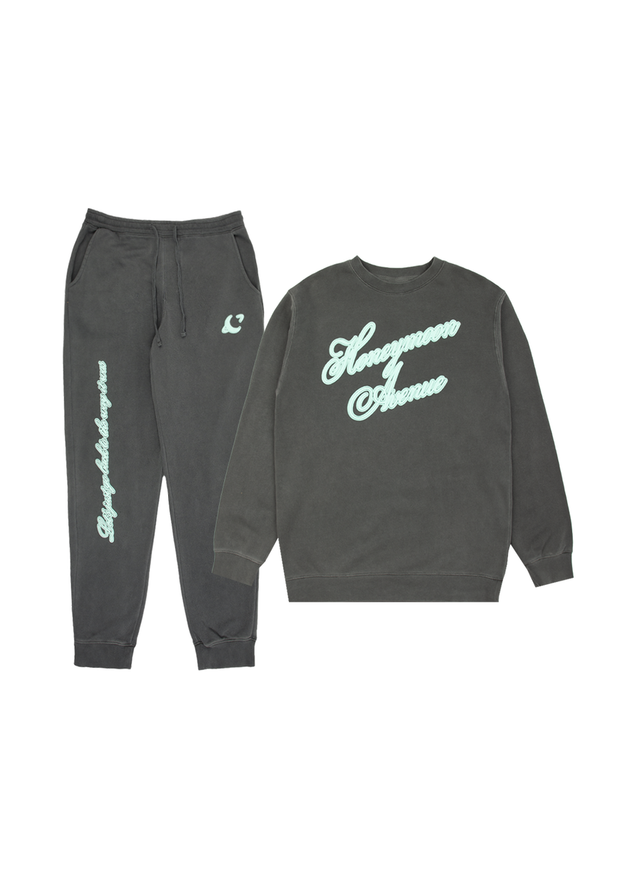 yours truly 10th anniversary honeymoon avenue crewneck + sweatpants