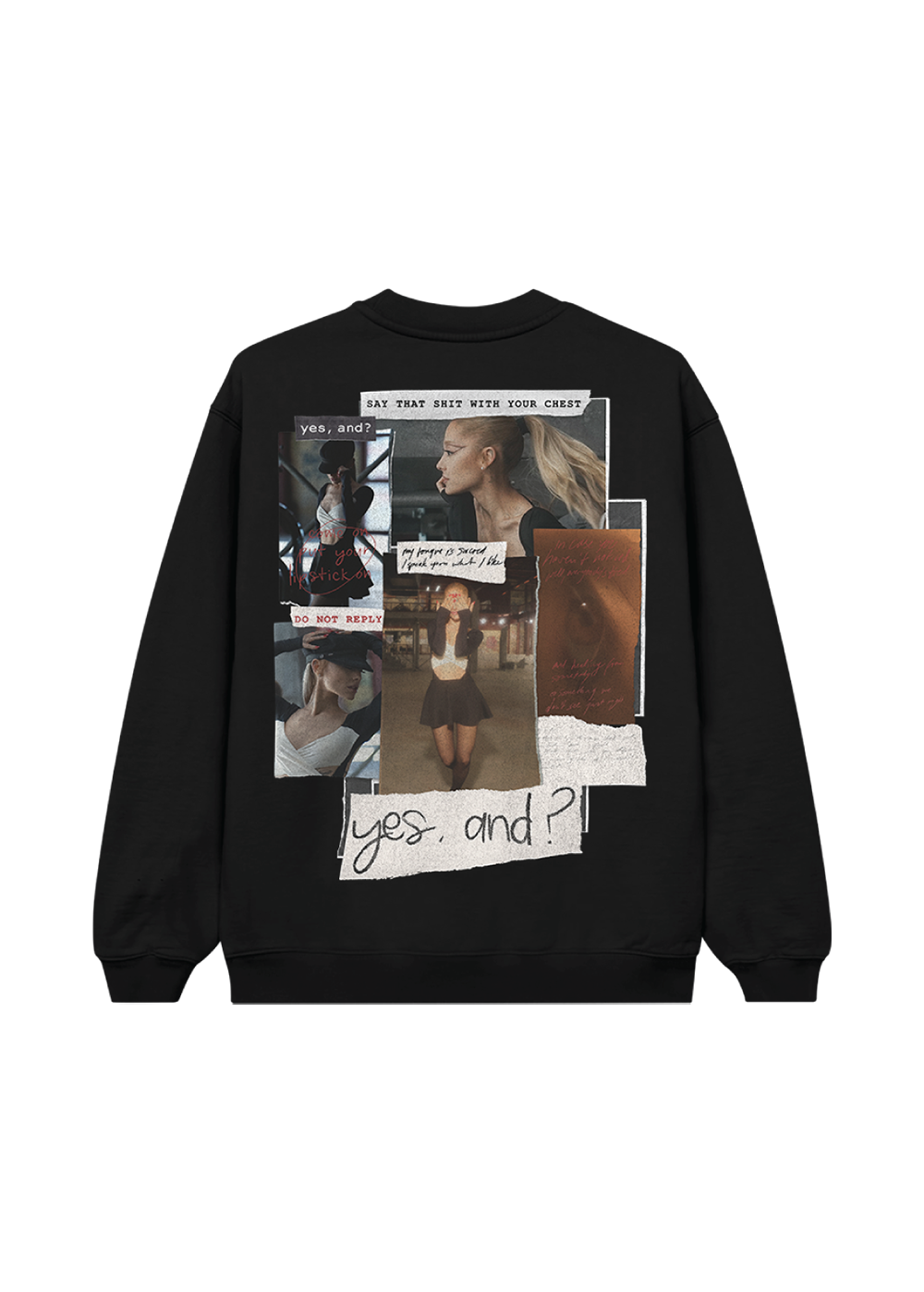 yes, and? crewneck + sweatpants